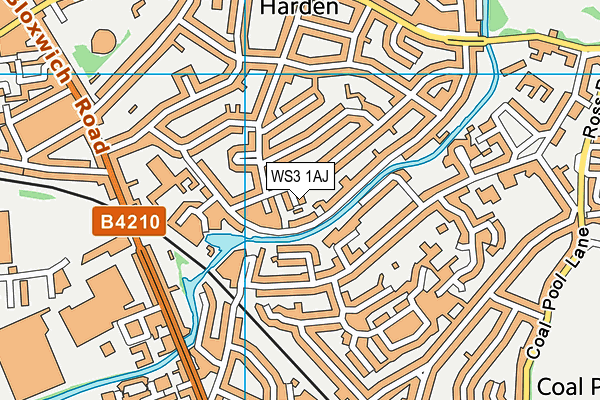 WS3 1AJ map - OS VectorMap District (Ordnance Survey)