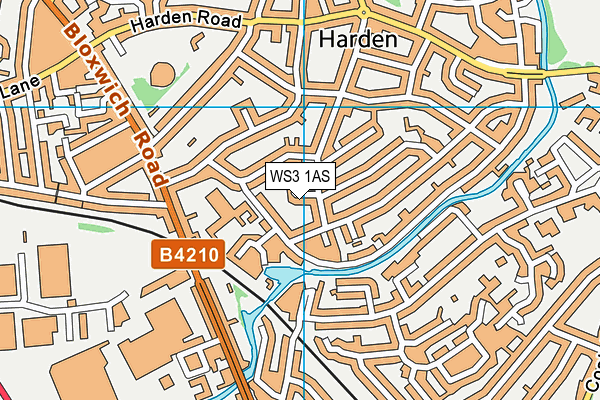 WS3 1AS map - OS VectorMap District (Ordnance Survey)