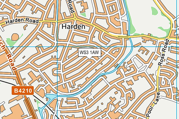 WS3 1AW map - OS VectorMap District (Ordnance Survey)
