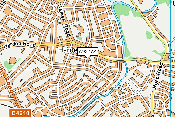 WS3 1AZ map - OS VectorMap District (Ordnance Survey)
