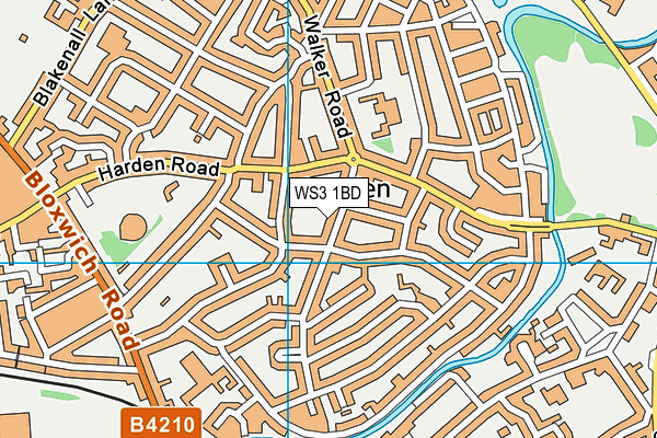 WS3 1BD map - OS VectorMap District (Ordnance Survey)