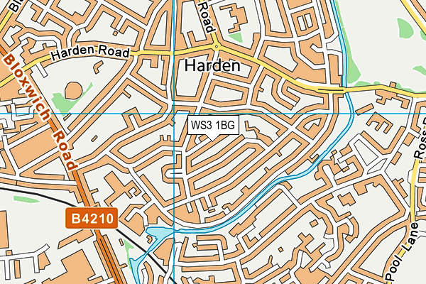 WS3 1BG map - OS VectorMap District (Ordnance Survey)