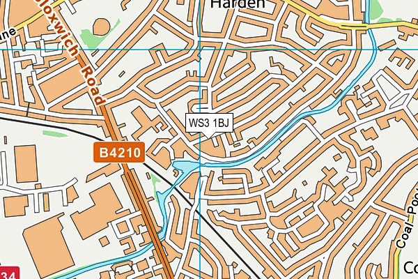 WS3 1BJ map - OS VectorMap District (Ordnance Survey)