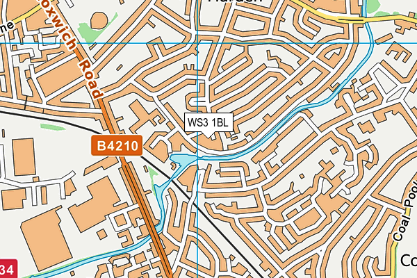 WS3 1BL map - OS VectorMap District (Ordnance Survey)
