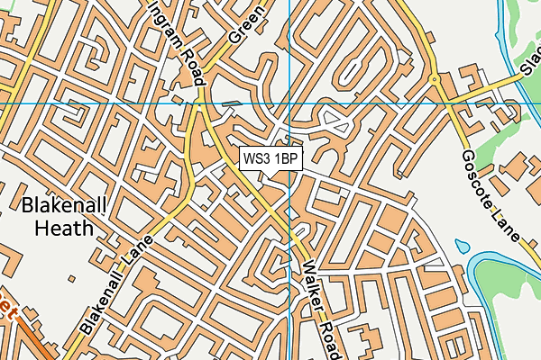 WS3 1BP map - OS VectorMap District (Ordnance Survey)