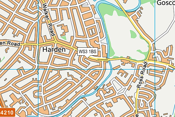 WS3 1BS map - OS VectorMap District (Ordnance Survey)
