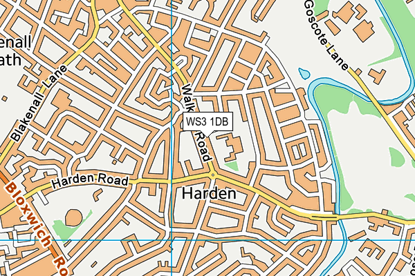 WS3 1DB map - OS VectorMap District (Ordnance Survey)