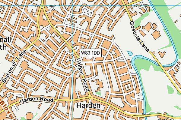 WS3 1DD map - OS VectorMap District (Ordnance Survey)