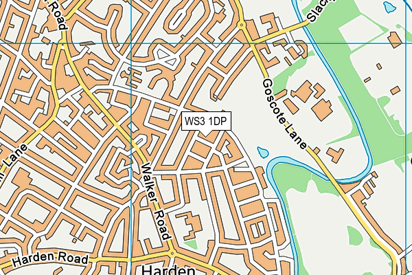 WS3 1DP map - OS VectorMap District (Ordnance Survey)