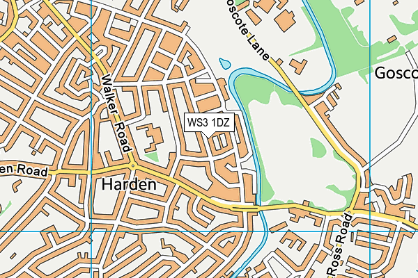 WS3 1DZ map - OS VectorMap District (Ordnance Survey)