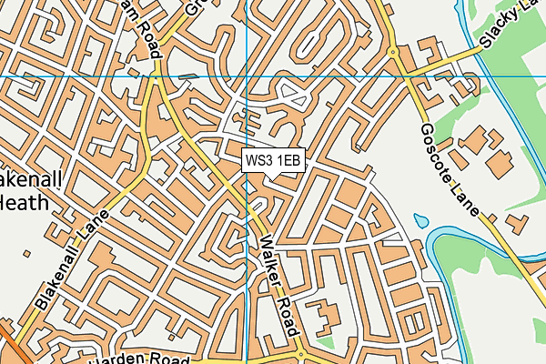 WS3 1EB map - OS VectorMap District (Ordnance Survey)