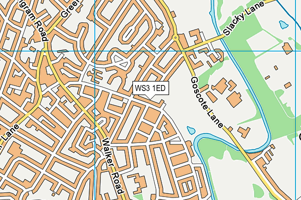 WS3 1ED map - OS VectorMap District (Ordnance Survey)
