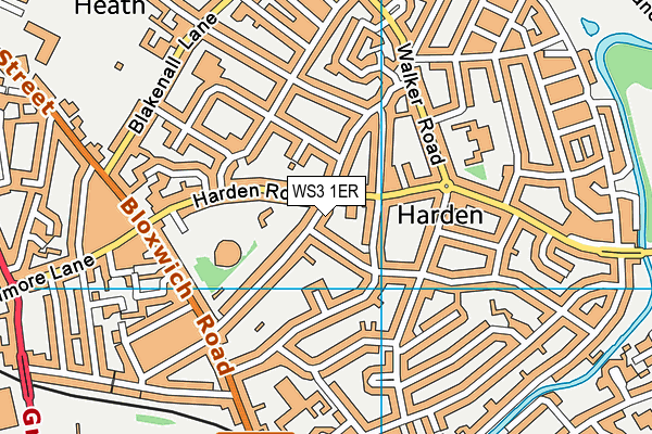 WS3 1ER map - OS VectorMap District (Ordnance Survey)