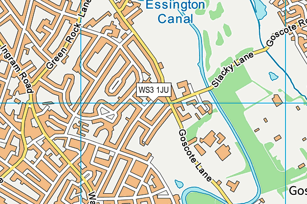 WS3 1JU map - OS VectorMap District (Ordnance Survey)