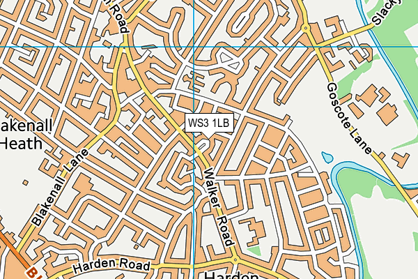 WS3 1LB map - OS VectorMap District (Ordnance Survey)