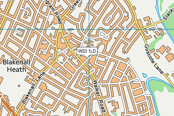 WS3 1LD map - OS VectorMap District (Ordnance Survey)