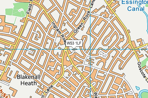 WS3 1LF map - OS VectorMap District (Ordnance Survey)
