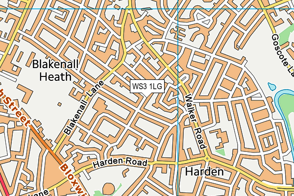 WS3 1LG map - OS VectorMap District (Ordnance Survey)