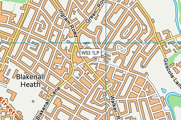 WS3 1LP map - OS VectorMap District (Ordnance Survey)