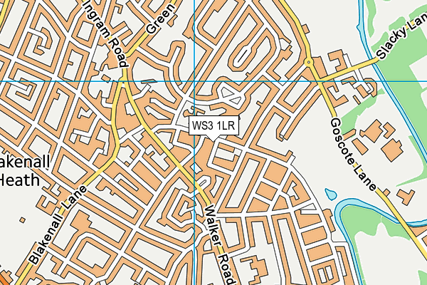 WS3 1LR map - OS VectorMap District (Ordnance Survey)