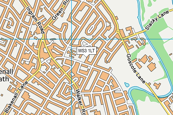 WS3 1LT map - OS VectorMap District (Ordnance Survey)