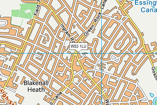 WS3 1LU map - OS VectorMap District (Ordnance Survey)