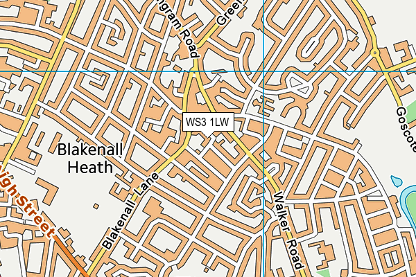 Blakenall Community Centre map (WS3 1LW) - OS VectorMap District (Ordnance Survey)