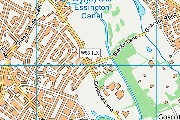 WS3 1LX map - OS VectorMap District (Ordnance Survey)