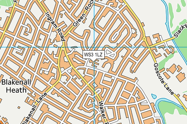WS3 1LZ map - OS VectorMap District (Ordnance Survey)