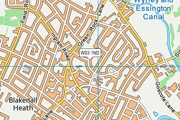 WS3 1ND map - OS VectorMap District (Ordnance Survey)