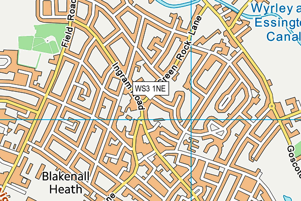 WS3 1NE map - OS VectorMap District (Ordnance Survey)