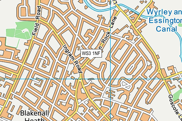 WS3 1NF map - OS VectorMap District (Ordnance Survey)