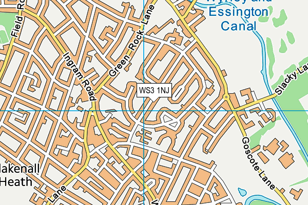 WS3 1NJ map - OS VectorMap District (Ordnance Survey)