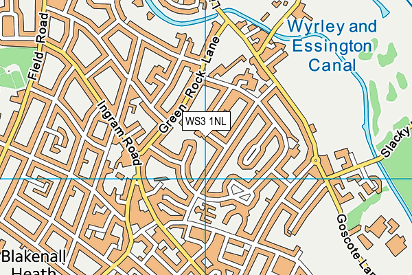 WS3 1NL map - OS VectorMap District (Ordnance Survey)