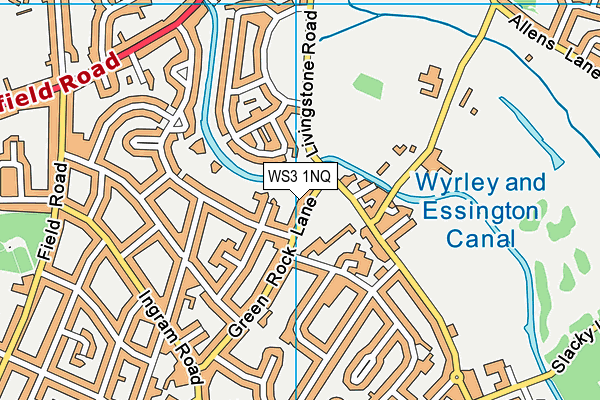 WS3 1NQ map - OS VectorMap District (Ordnance Survey)