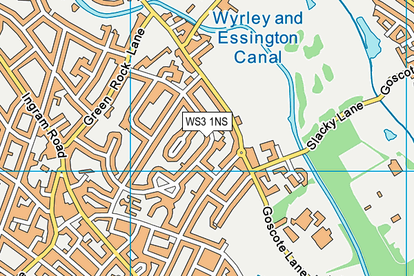 WS3 1NS map - OS VectorMap District (Ordnance Survey)