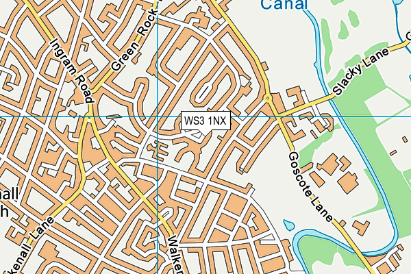 WS3 1NX map - OS VectorMap District (Ordnance Survey)