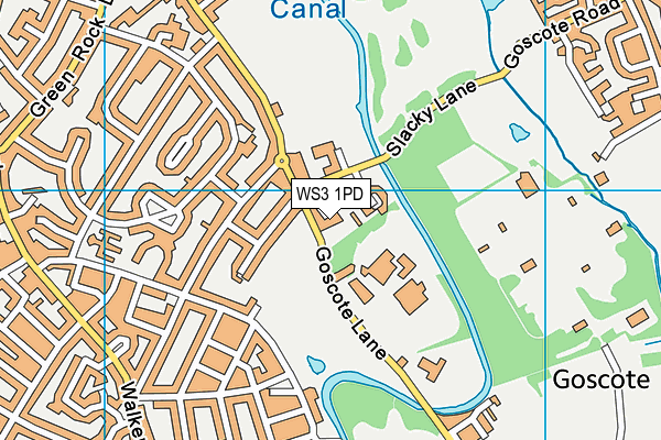 WS3 1PD map - OS VectorMap District (Ordnance Survey)