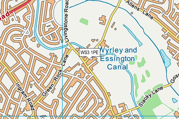 WS3 1PE map - OS VectorMap District (Ordnance Survey)