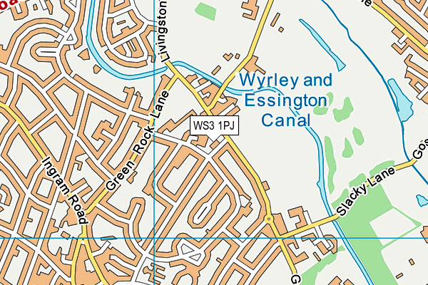 WS3 1PJ map - OS VectorMap District (Ordnance Survey)