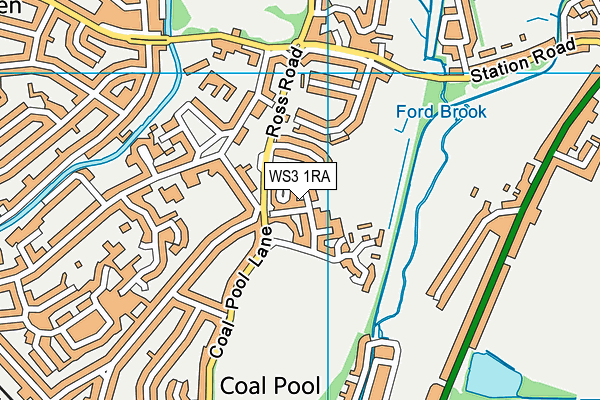WS3 1RA map - OS VectorMap District (Ordnance Survey)