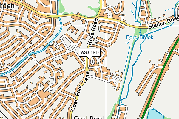 WS3 1RD map - OS VectorMap District (Ordnance Survey)