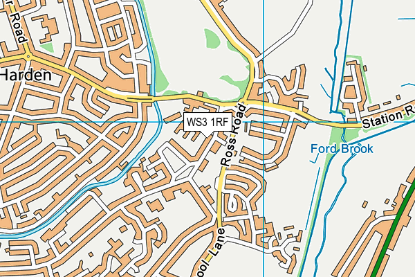 WS3 1RF map - OS VectorMap District (Ordnance Survey)