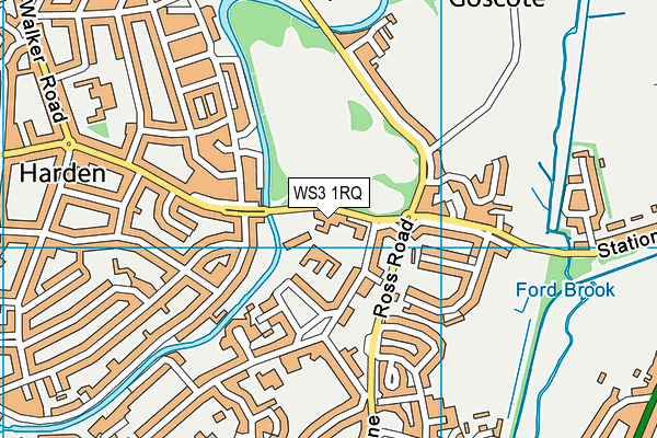 WS3 1RQ map - OS VectorMap District (Ordnance Survey)