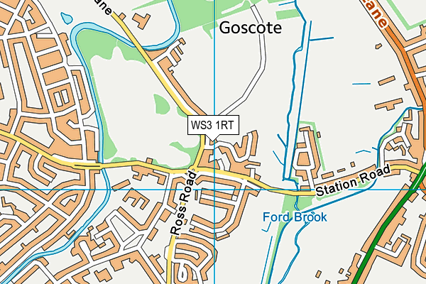 WS3 1RT map - OS VectorMap District (Ordnance Survey)