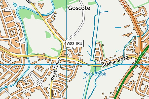 WS3 1RU map - OS VectorMap District (Ordnance Survey)