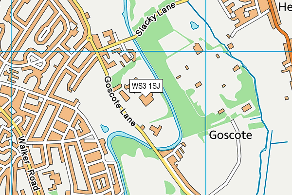 WS3 1SJ map - OS VectorMap District (Ordnance Survey)