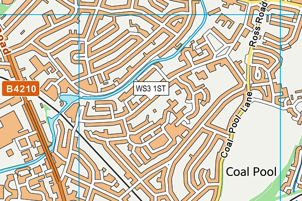 WS3 1ST map - OS VectorMap District (Ordnance Survey)
