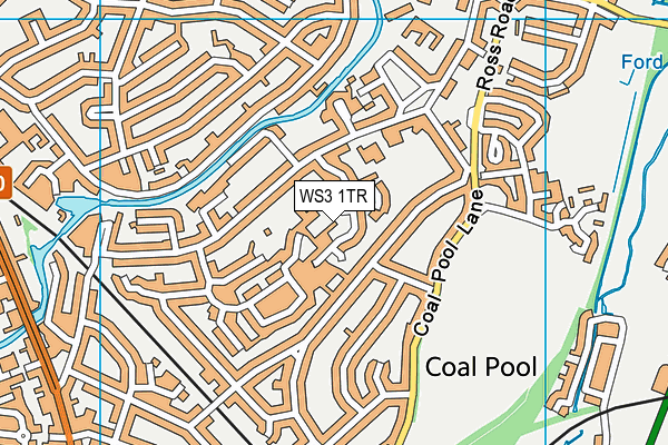 WS3 1TR map - OS VectorMap District (Ordnance Survey)