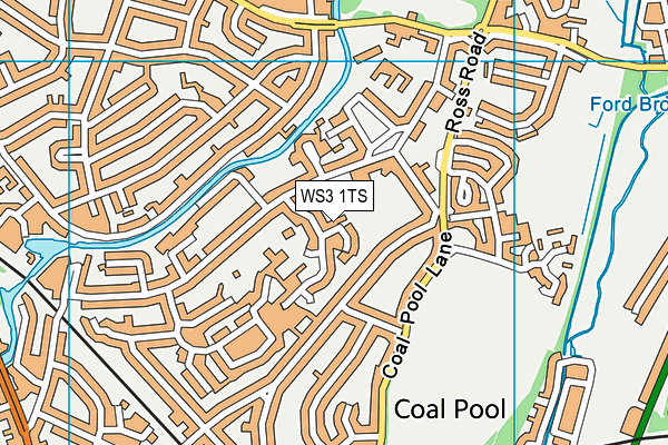 WS3 1TS map - OS VectorMap District (Ordnance Survey)